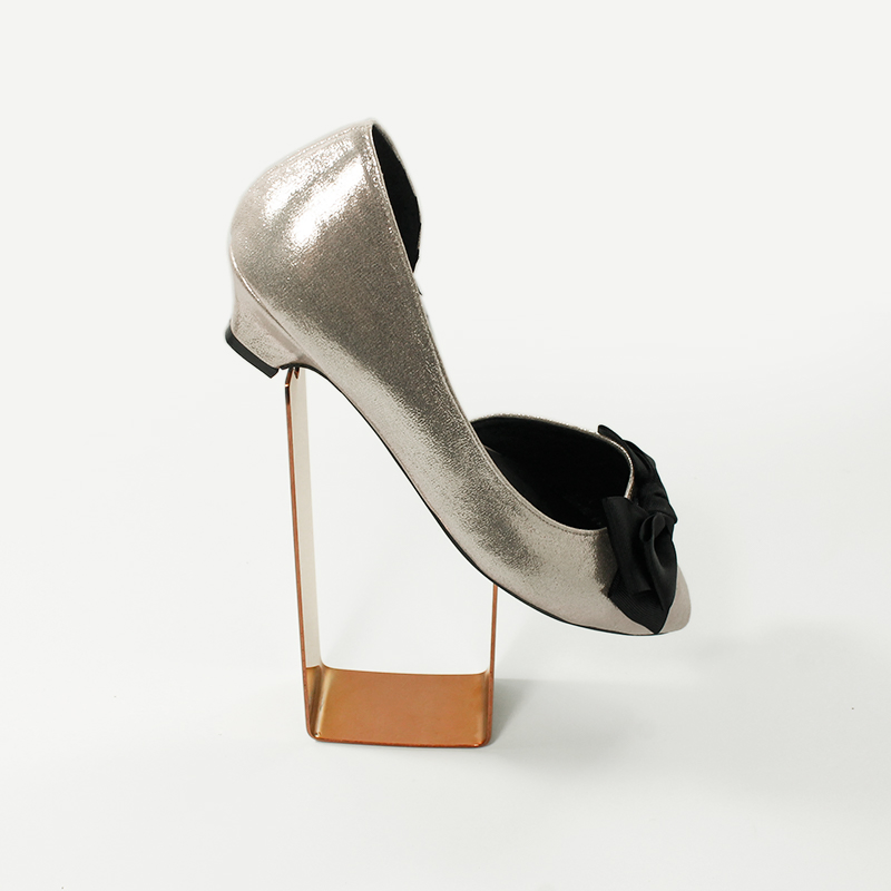 Gold Metal Display High Heel Shoes Stand Holder for Stores