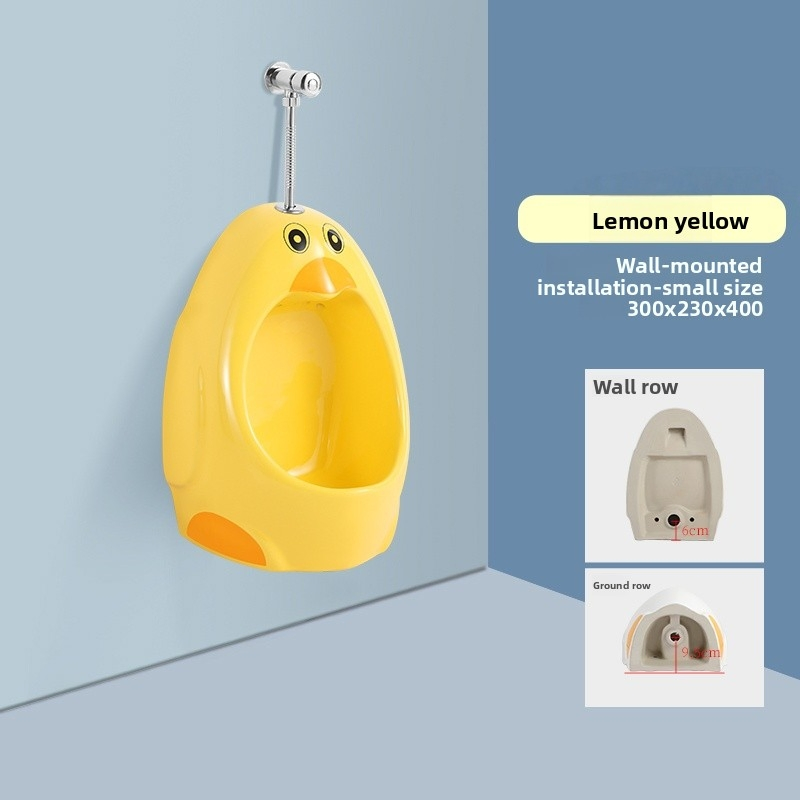 Modern Splash Guard Ceramic Urinal for Men's Restrooms