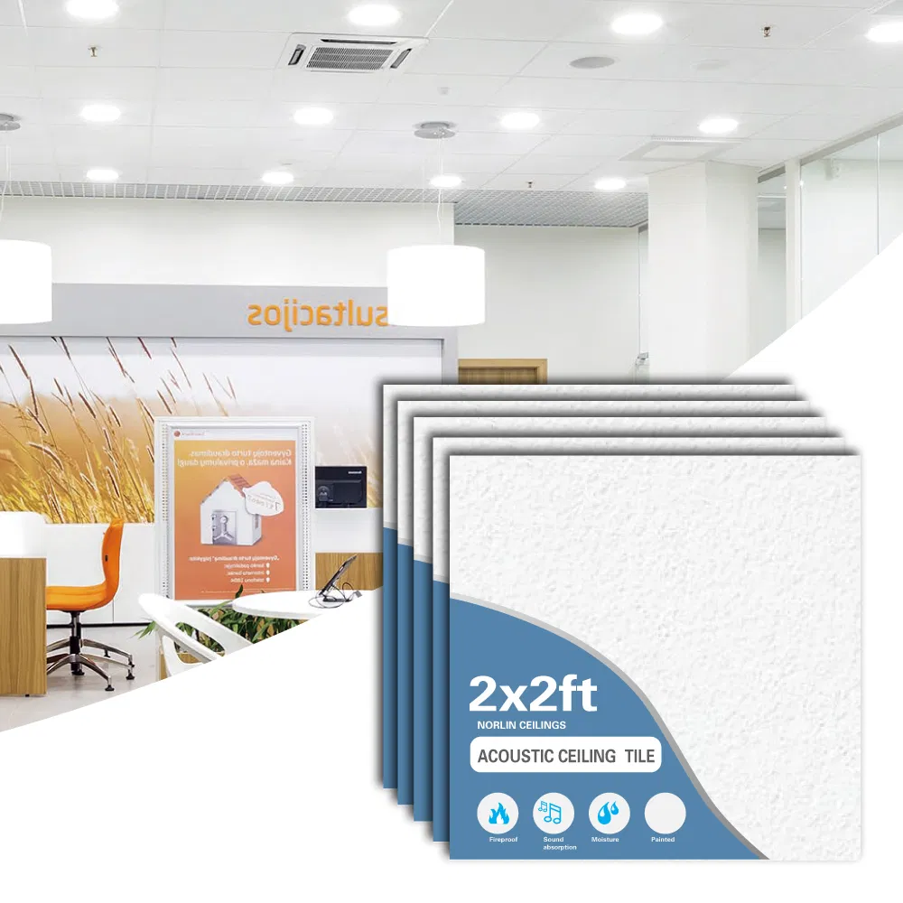 Factory Direct Fiberglass Wool Suspended Ceiling Tiles 60X60cm