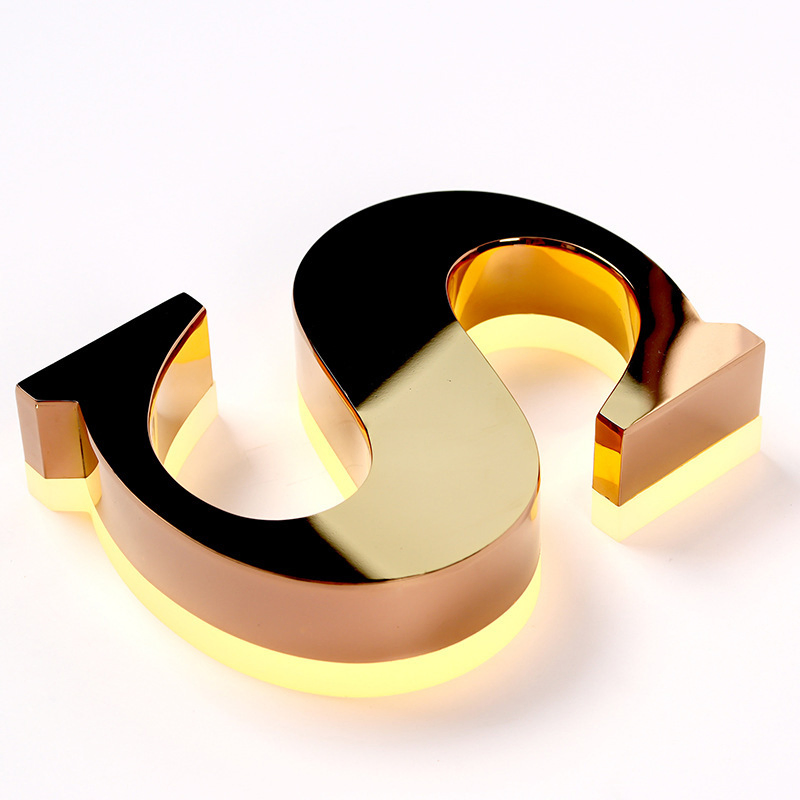 Customized Business Letter Channel Signage Signs Acrylic Backlit Logo Sign 3D Sign