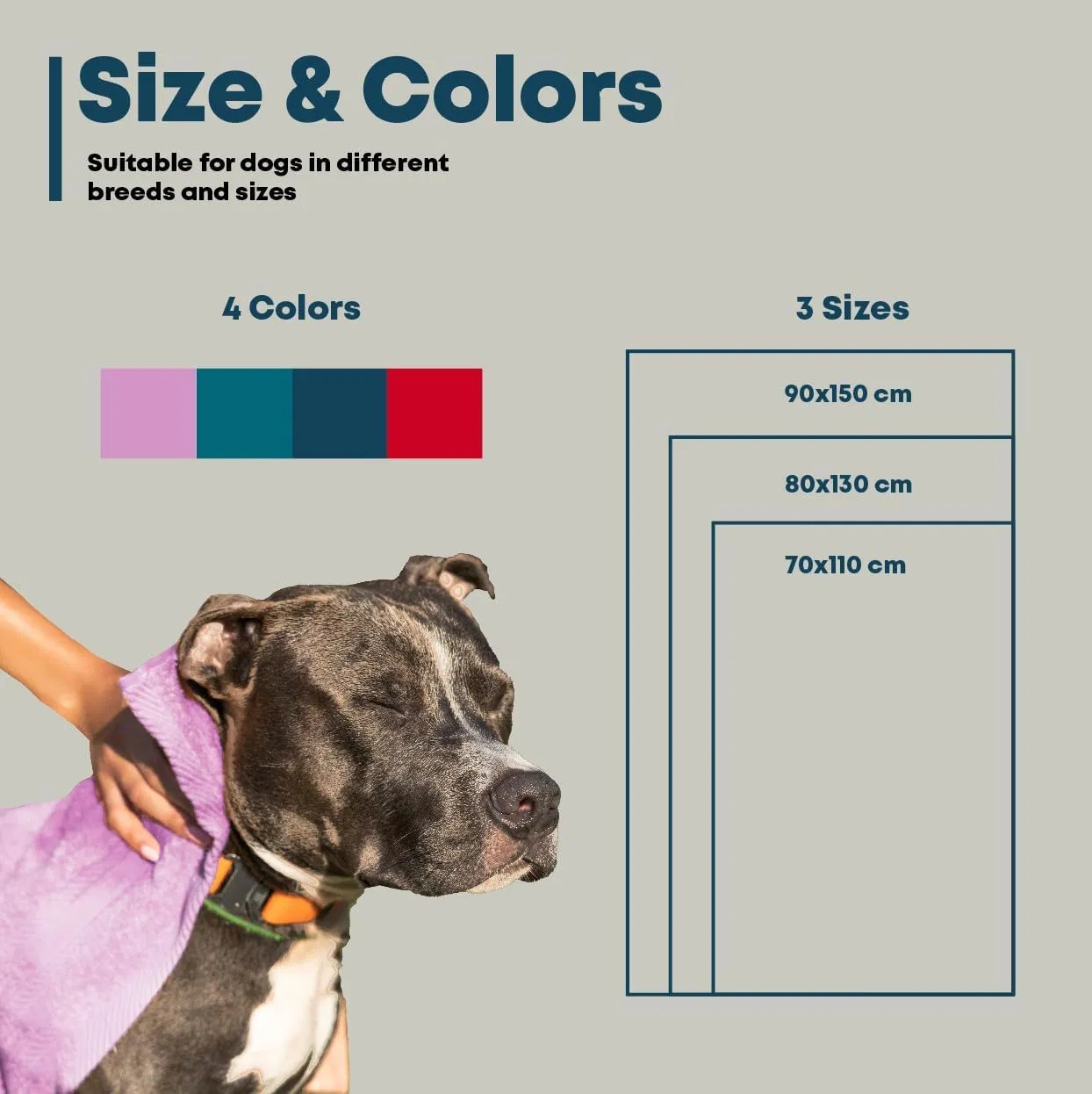 Wholesale Custom Super Soft Microfiber Pet Towel Quick Dry with Cartoon Logo for Dogs and Cats Grooming Towel