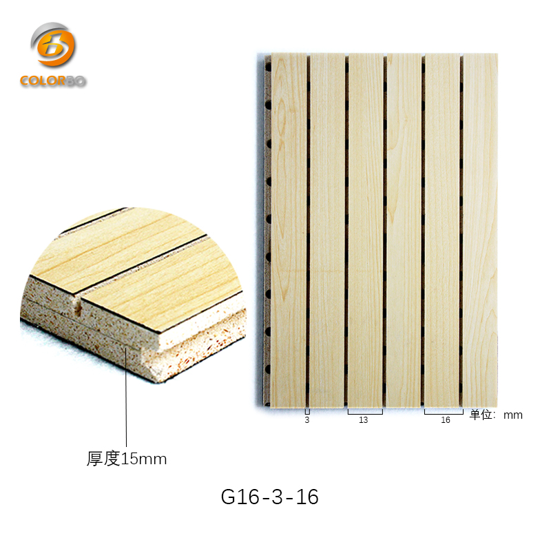 Soundproof Wooden Grooved Acoustic Panel for Studio Recording Device