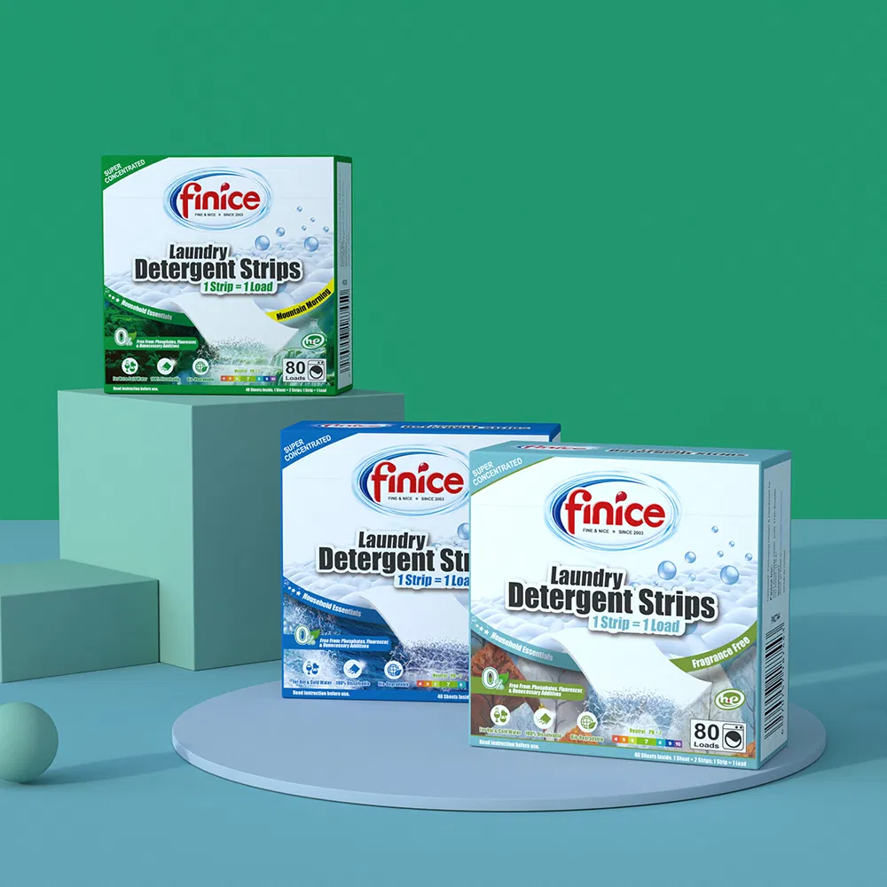 Fnc745 Wholesale Washing Zero Waste Laundry Strip Detergent Sheet