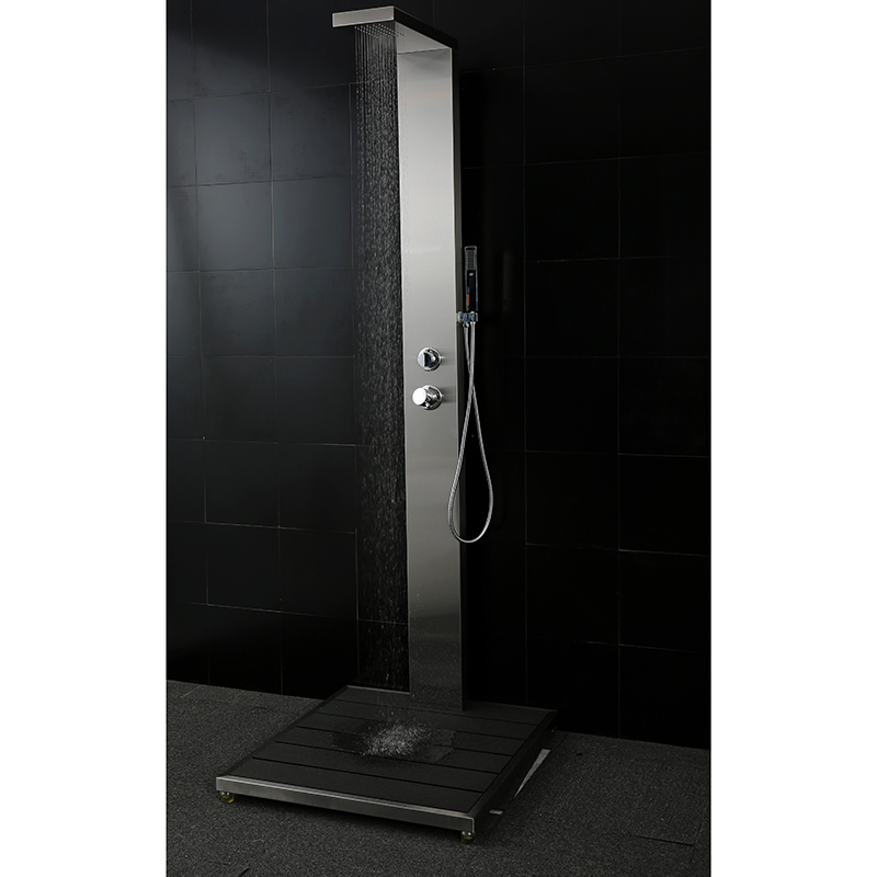 High Quality Freestanding Stand Rain Waterfall Rainfall Outdoor Faucet Mixer Shower Panel