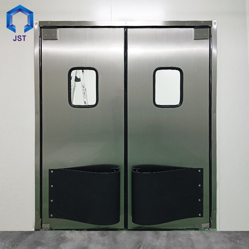 New Design Anti-Collision Stainless Steel Impact Double Swing Traffic Door