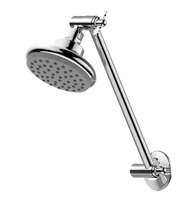 Premium Brass Shower Head Rail with Adjustable Arm for Optimal Heat Retention