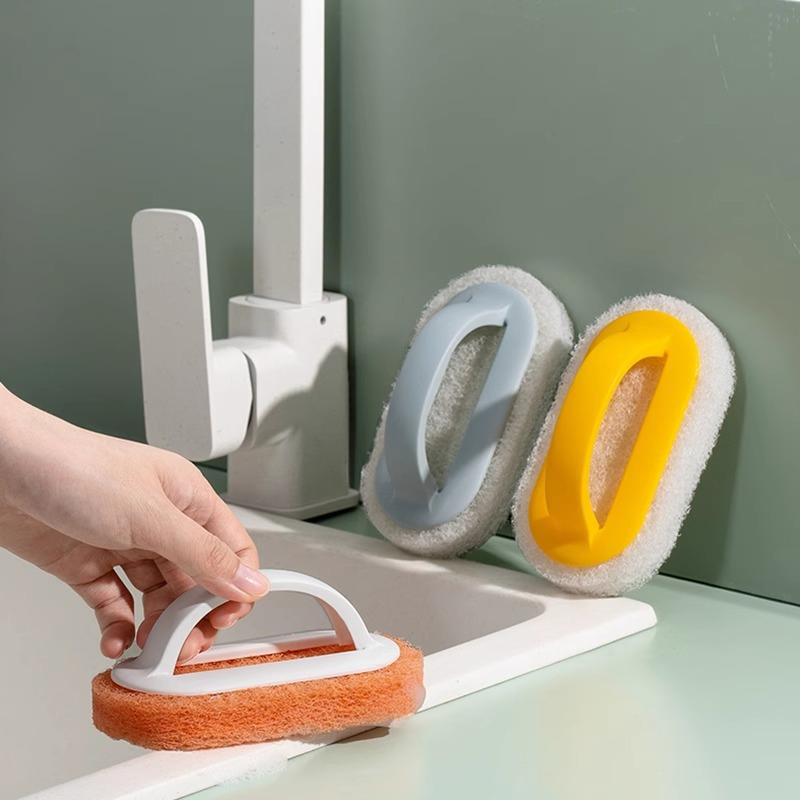 Eco-Friendly Reusable Kitchen Sponge and Ergonomic Cleaning Brush