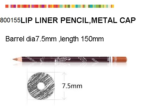 Wooden Lipliner for Makeup with Metal Cap