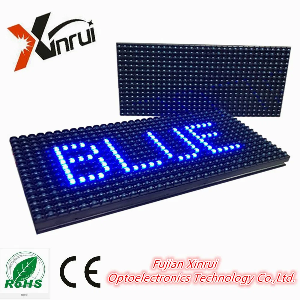 Single Blue P10 Outdoor DIP LED Module Screen Text Display