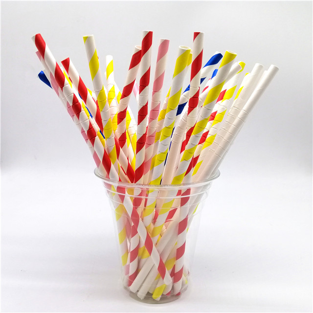Biodegradable Paper Drinking Straws Disposable Bendy Paper Straws