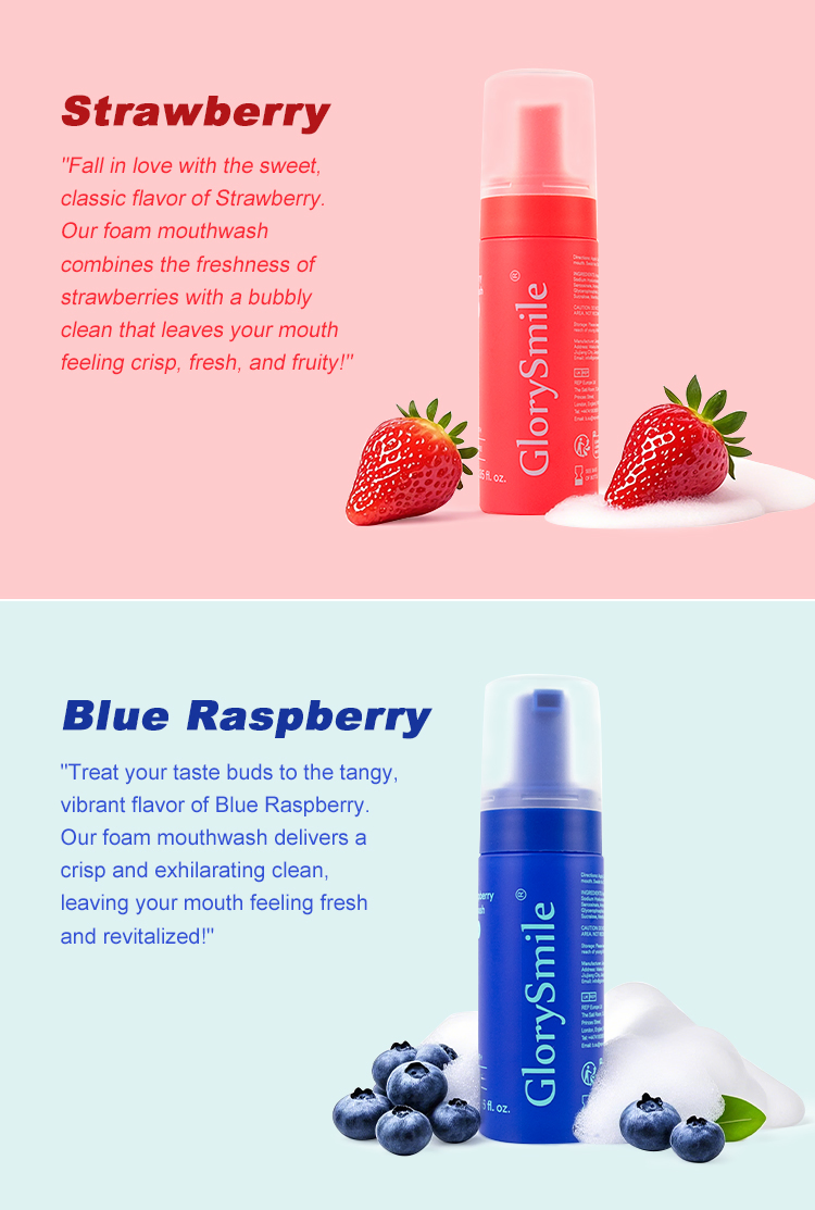 Oral Care Mouthwash Foaming 55ml Flavor Foam Mousse Breath Freshener for Adult
