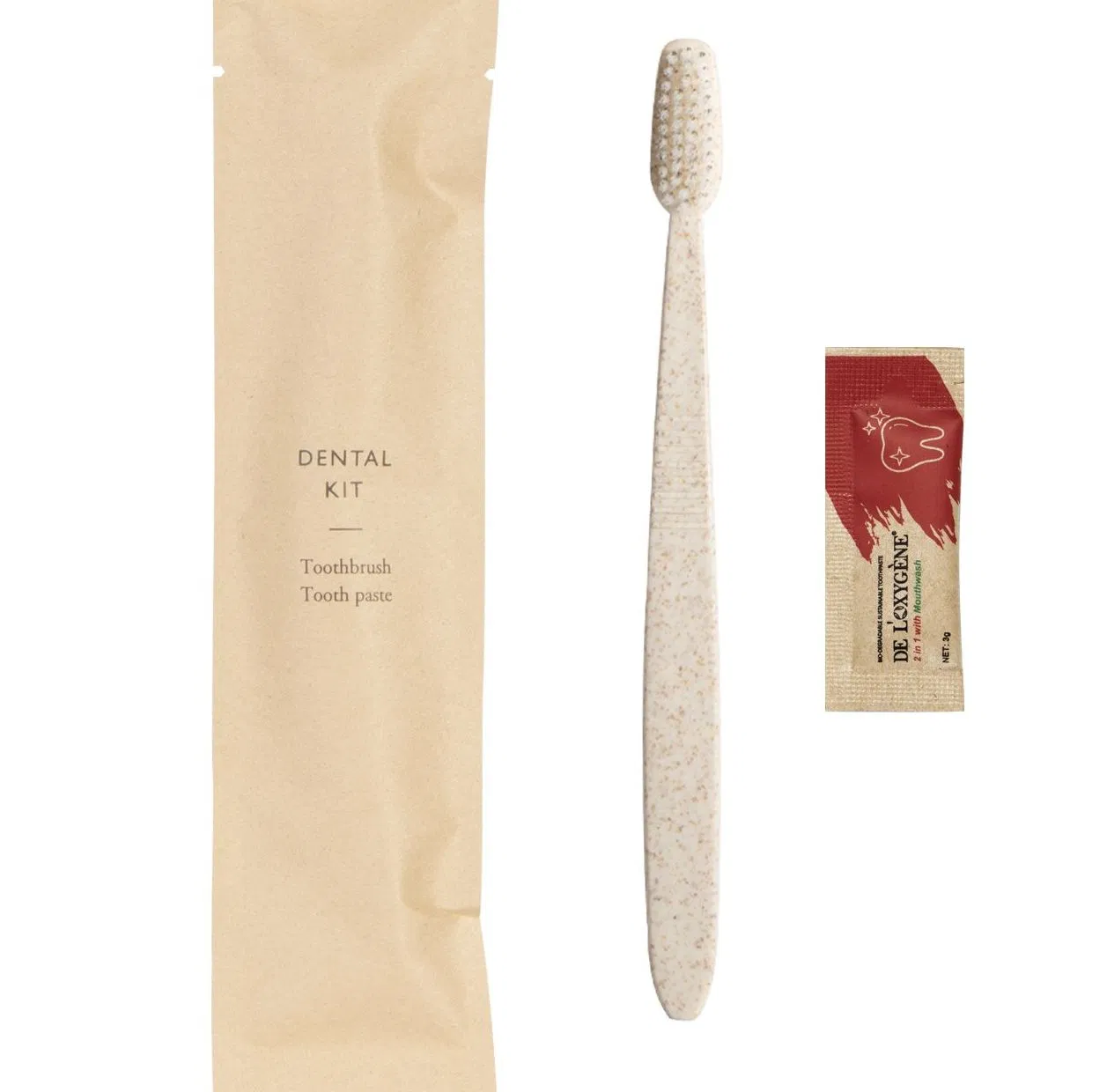 Dental Kit Eco-Packaging Hotel Adult Toothpaste Toothbrush for Cruise Lines