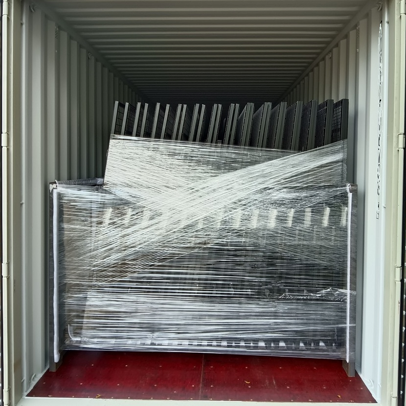 Black Powder Coated Light Steel Structure Mining Conveyor Security Mesh Guard Fence