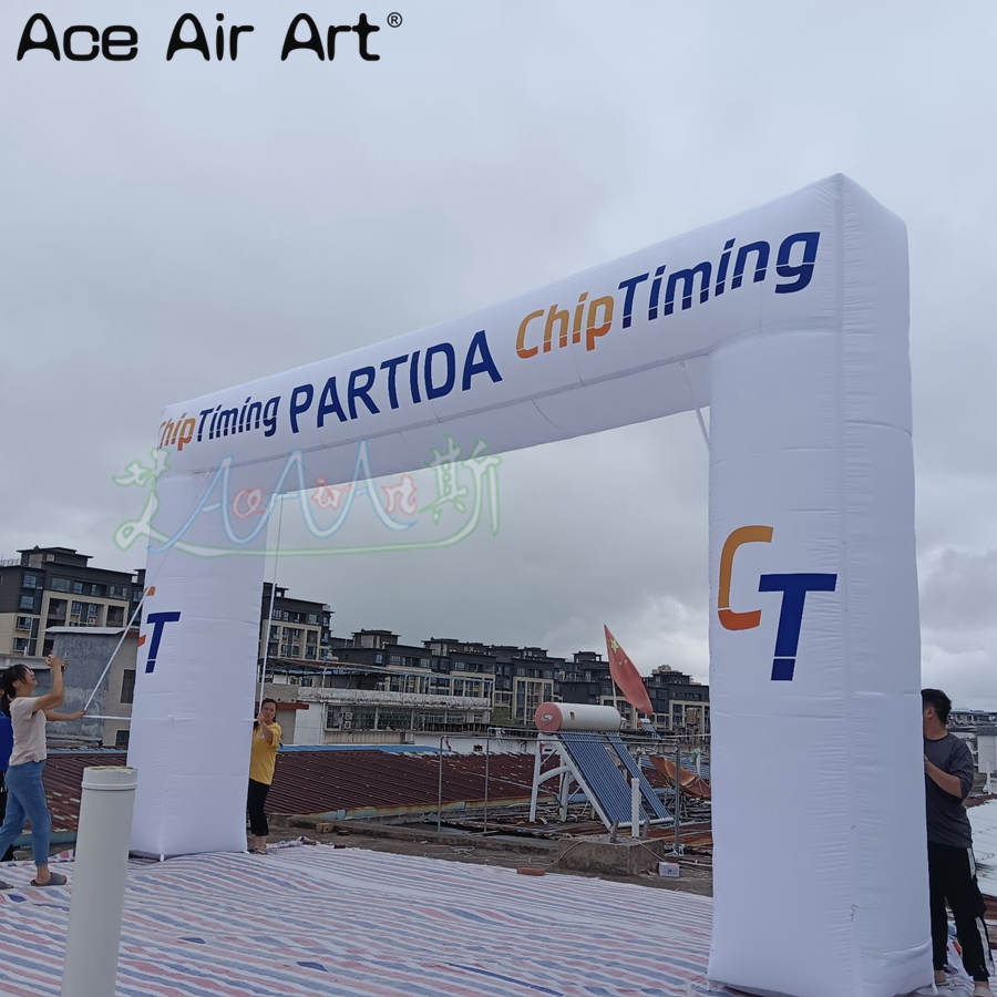 7.7m Width Inflatable Square Arch Advertising Gantry Entrance Event Archway Start Finish Line with Logos for Promotion or Sale