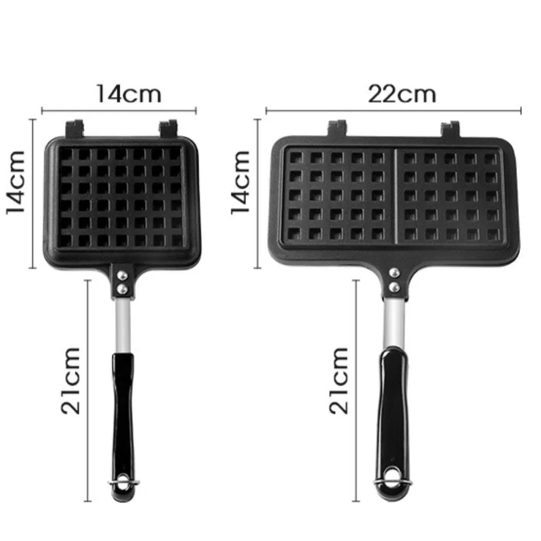 Indystrialdouble-Sided Aluminumcast Grillpan Non-Stick Sandwich Maker Waffle Waffle Machine Kitchen Metal Frying Pan Iron