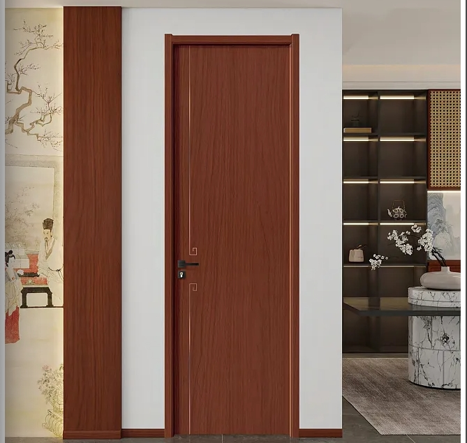 Stylish Warp-Resistant Moisture-Proof Quality Modern Flat Panel Door for Villas