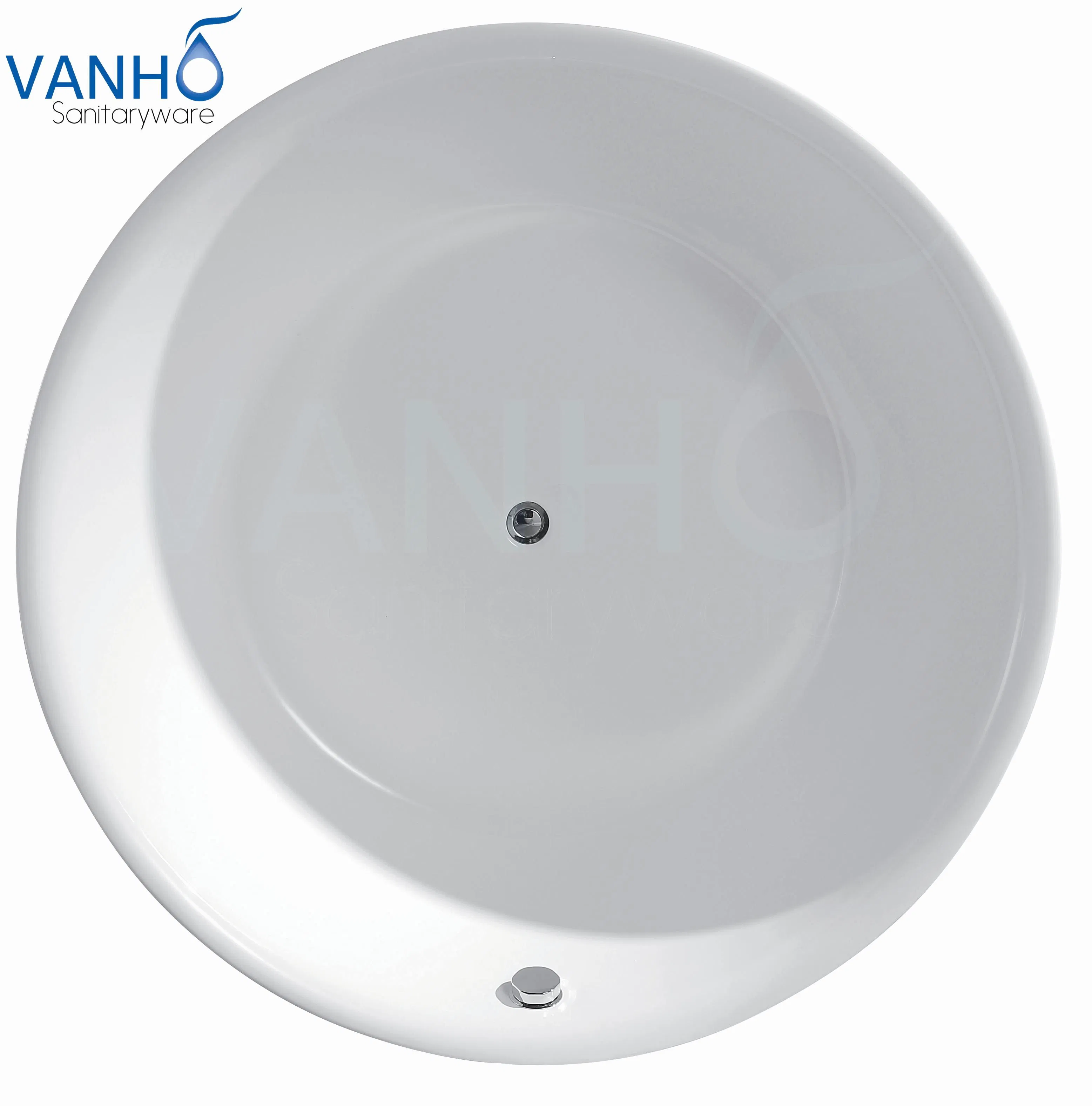 Отдельностоящая акриловая ванна округлой формы