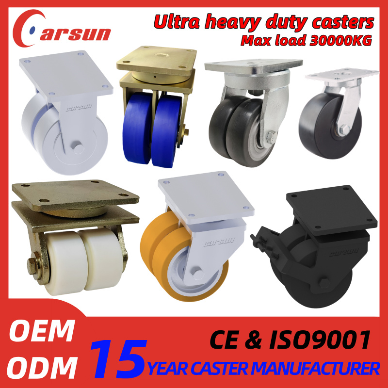 Ultra Heavy Industrial Swivel Caster 6" 8" 10" and 12" Engineered for Heavy Machinery Transportation