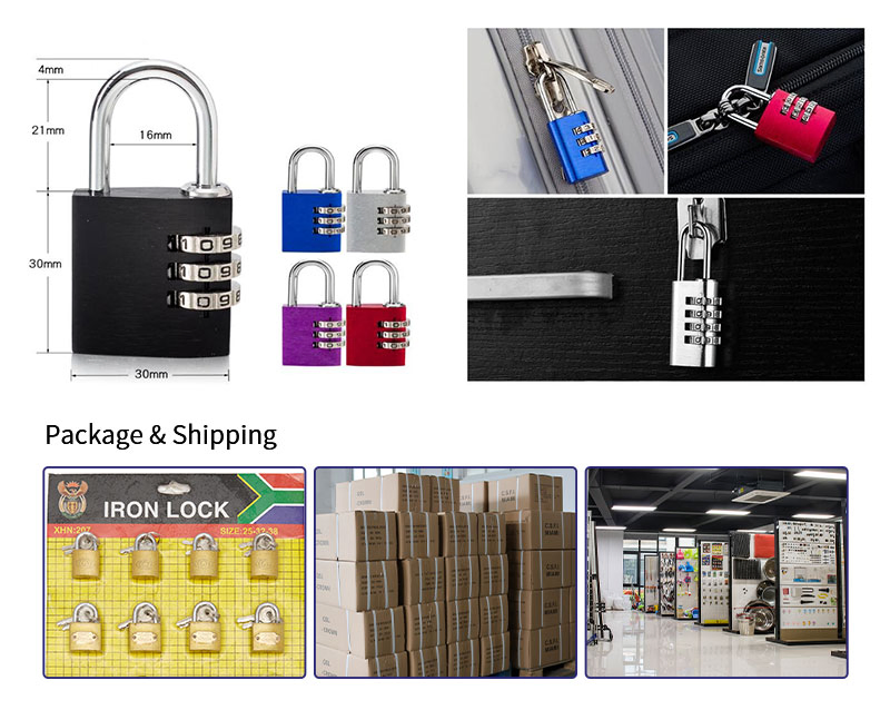 Outdoor School Gym Locker Hasp Cabinet Gate Fence Toolbox Silver Black 4 Digit Combination Locks Aluminium Alloy Waterproof Password Padlock Custom