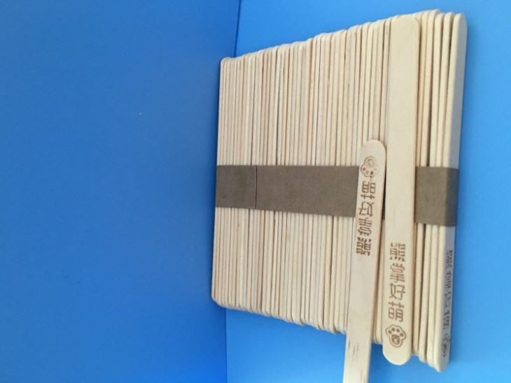 Wood Biodegradable Custom Logo Popsicle Stick Ice Cream Stick