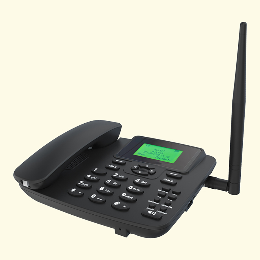 Sleek Wireless Desk Phone User-Friendly 4G Fixed with Antenna