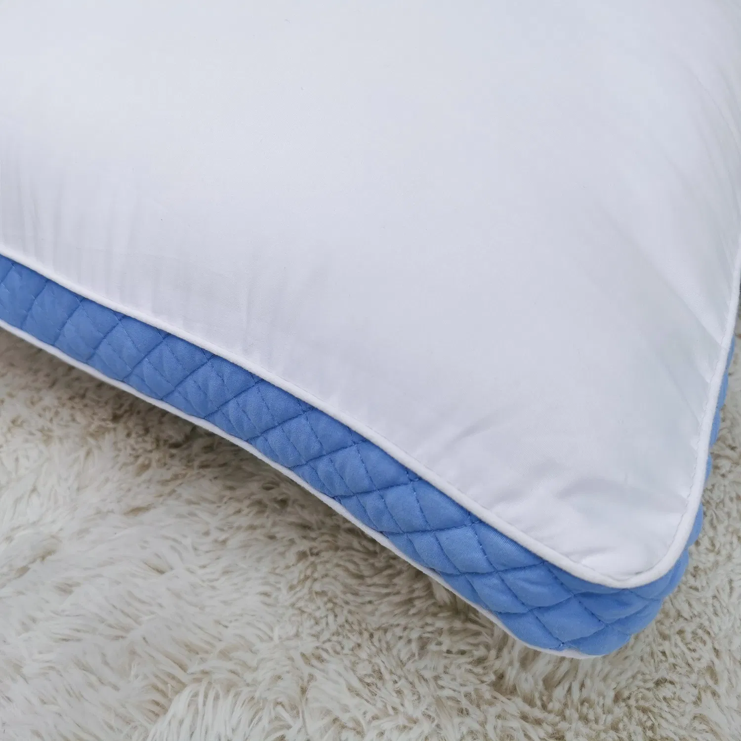 Polycotton Microfiber Quilted Pillow Filling with Gusset Wall