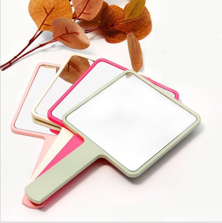 Square Handheld Travel Makeup Mirror Promotion Gift Beauty Mirror with Handle