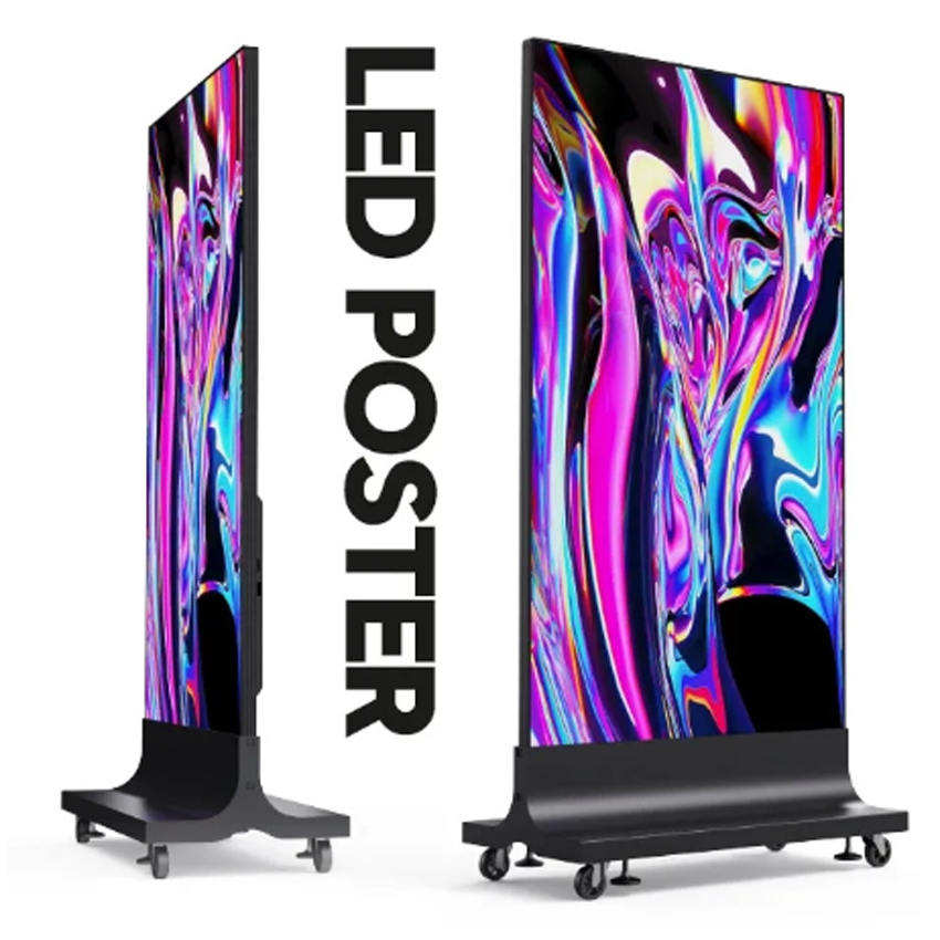 Factory Moveable Indoor P1.75 P2.19 P2.59 High Brightness Digital LED Advertising LED Poster Display Screen Billboards