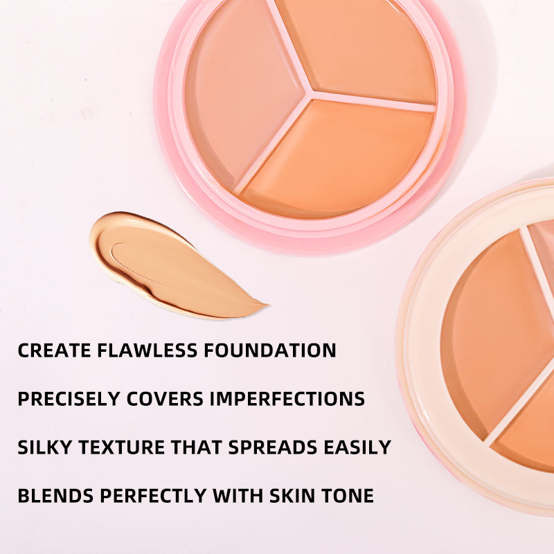 Ty-2026 Good Quality High Definition Private Label Bronzer Makeup Matte Finished 3 In1 Concealer Cream