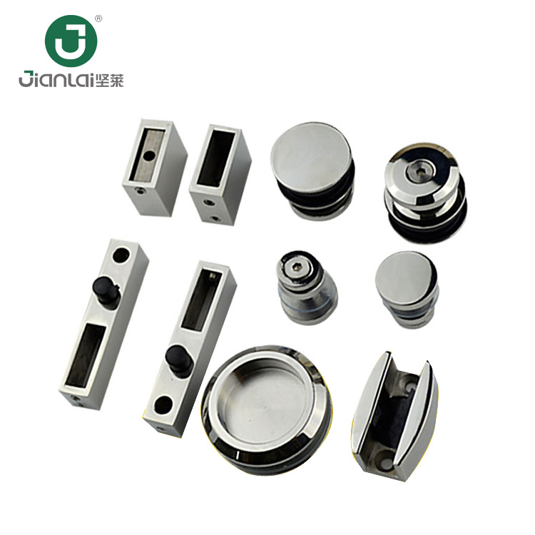 Hotel Bathroom Glass Encloser Stainless Steel Fitting Wholesale