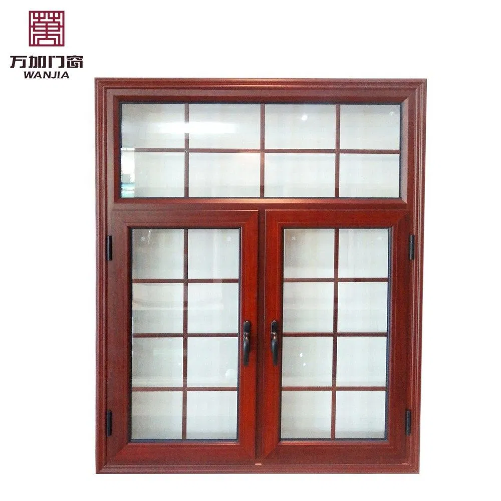 Foshan Wanjia Factory Aluminum Window Design with Grill Window Casement Windows
