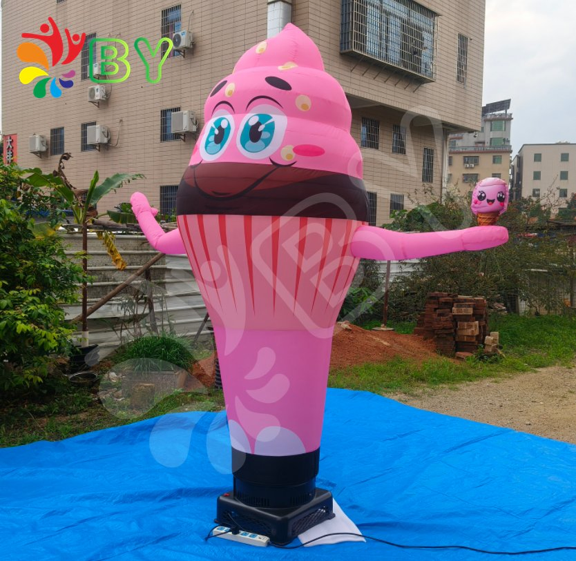 Customized Cold Drinks Food Balloon Inflatable Ice Cream Outdoor Advertising Promotional Dancer