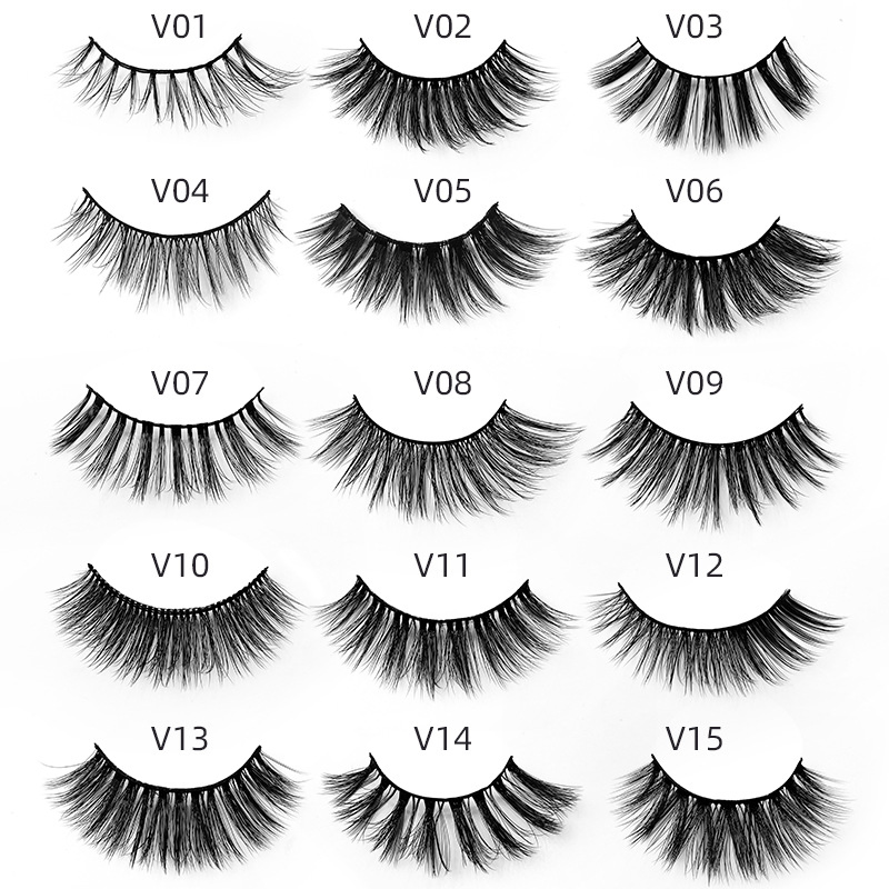 Wholesale Individual Reusable 3D Faux Mink Volume False Eye Lashes Quick Delivery