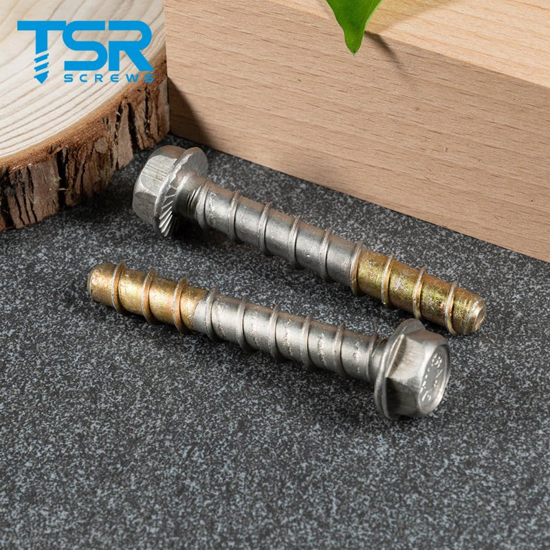 316 bi-metal M8*100 Strong Tie Titen Galvanised Hex Flange Head Concrete Screw Bolt
