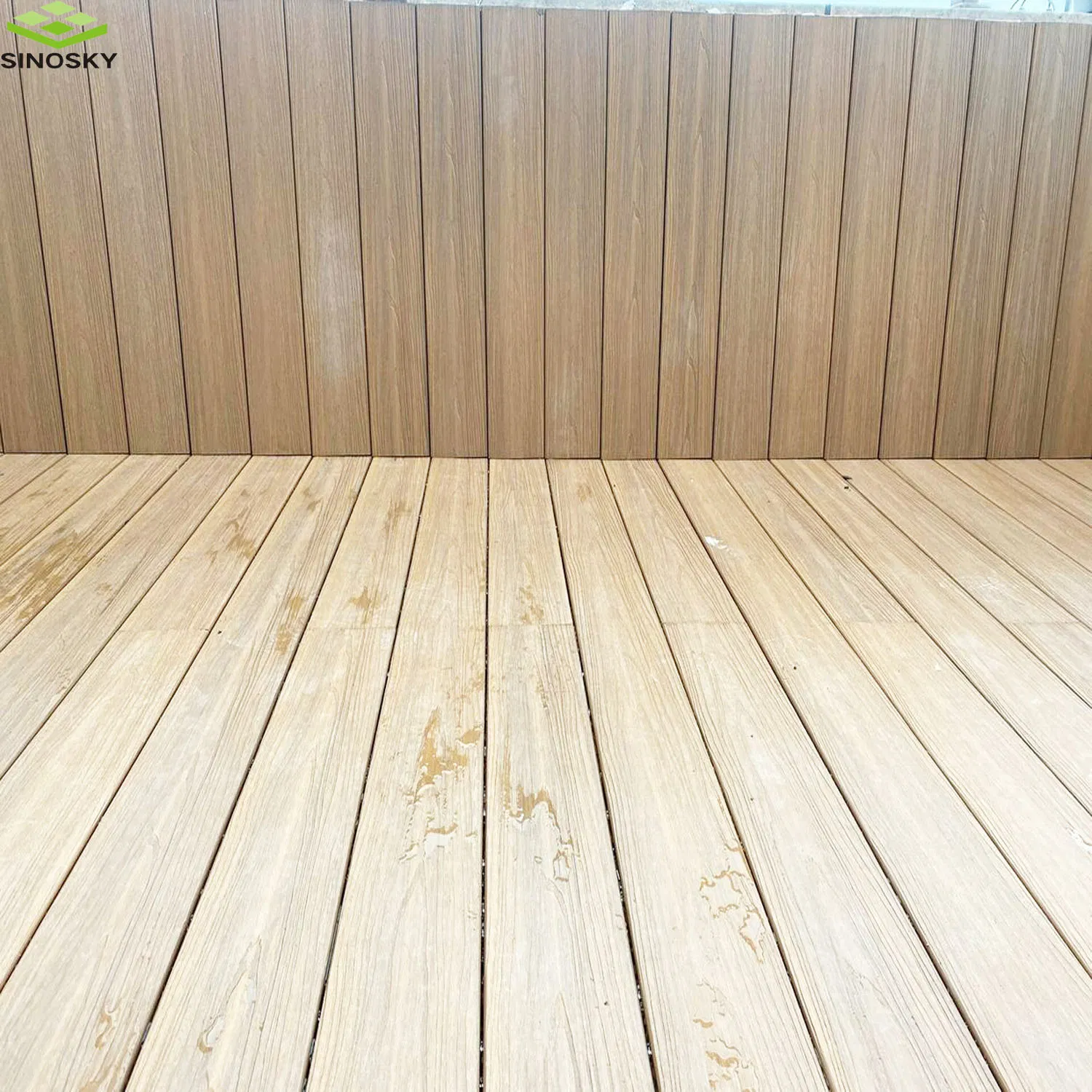 Outdoor Deck WPC Material Wood Flooring Plastic Composite Decking
