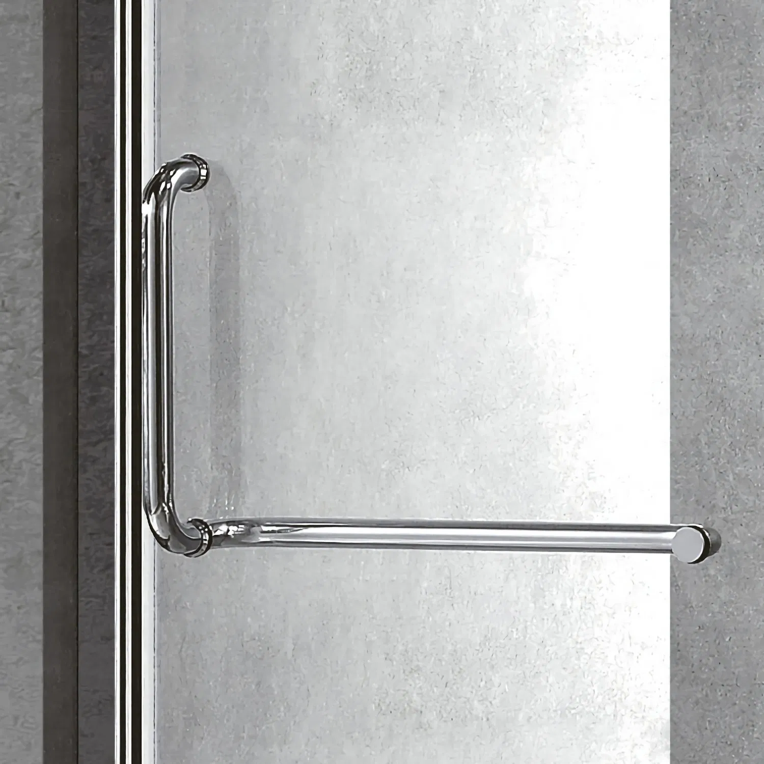 Stainless Steel Shower Room Bathroom Tempered Sliding Glass Door Handle (01-109)