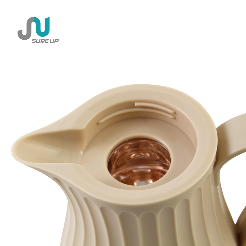 Кувшин с двойной стенкой из стекла и нержавеющей стали, 1 л