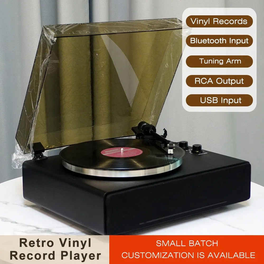 Modern Bluetooth Music Record Player Vinyl Turntable Record Player Three Speed Gramophone Phonograph