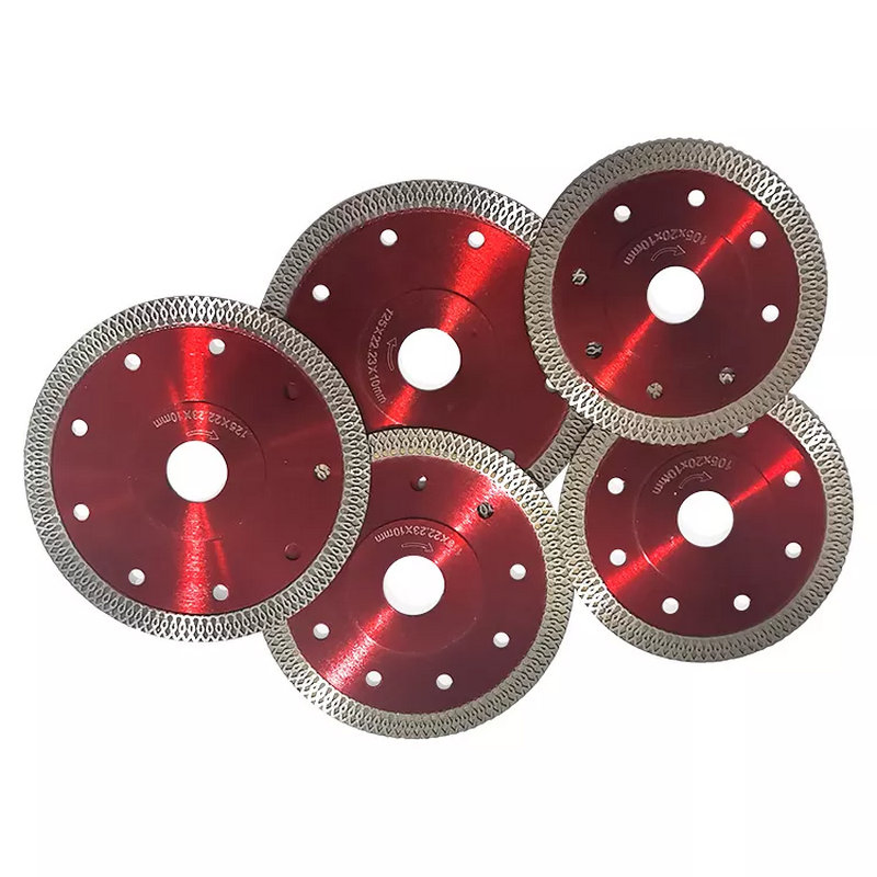 115mm Super Thin Turbo Mesh Diamond Rim Tile Saw Blade X Teeth Efficient Cutting Porcelain Granite Marbles Angle Grinders OEM