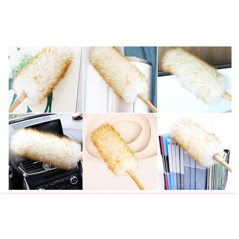Household Cleaning Wool Dusting Brush with Beechwoodhandle