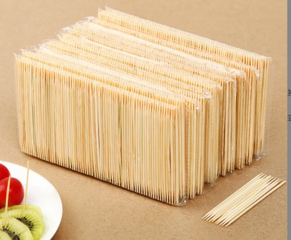 Disposable Bamboo Toothpicks Natural Double Point Bamboo Toothpicks Custom Paper Wrapped