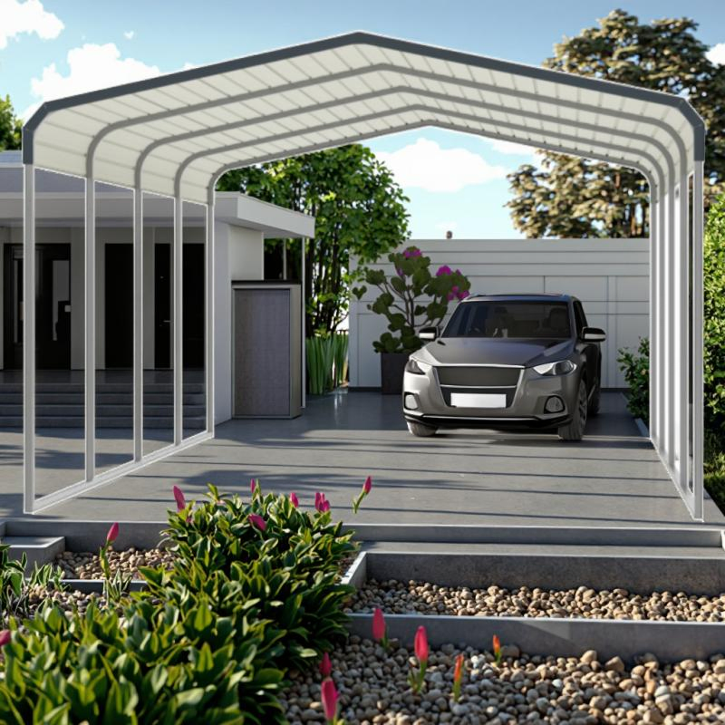 Outdoor Heavy Duty Steel Roof Carport for RV and Boat