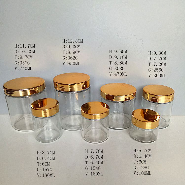 Стеклянные банки для еды с крышкой, 100-750 мл