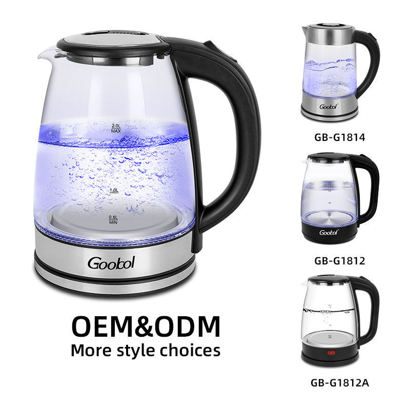1.8L Kettles Glass Electric Kitchen Glass Tea Electric Kettle with LED Light
