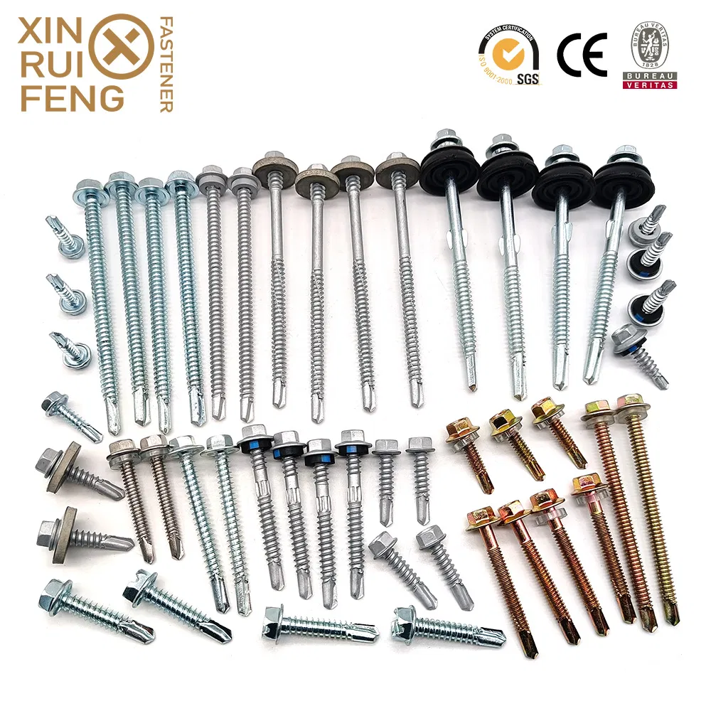 Zinc Plated Stainless Steel Ruspert Bi-Metal Hex Head Self Drilling Screw Bottom Price