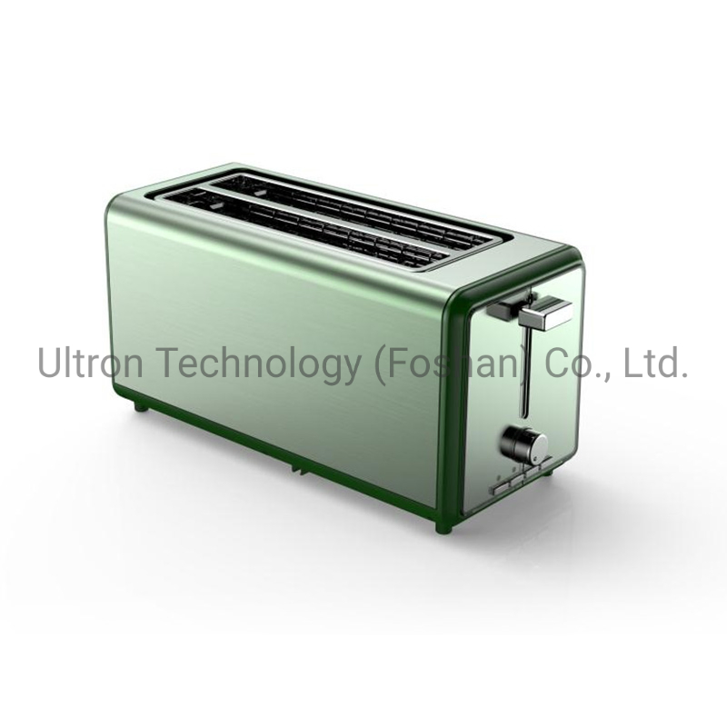 Best 4 Slice Stainless Steel Housing 2 Long Slot Bread Toaster for Kitchen Appliances