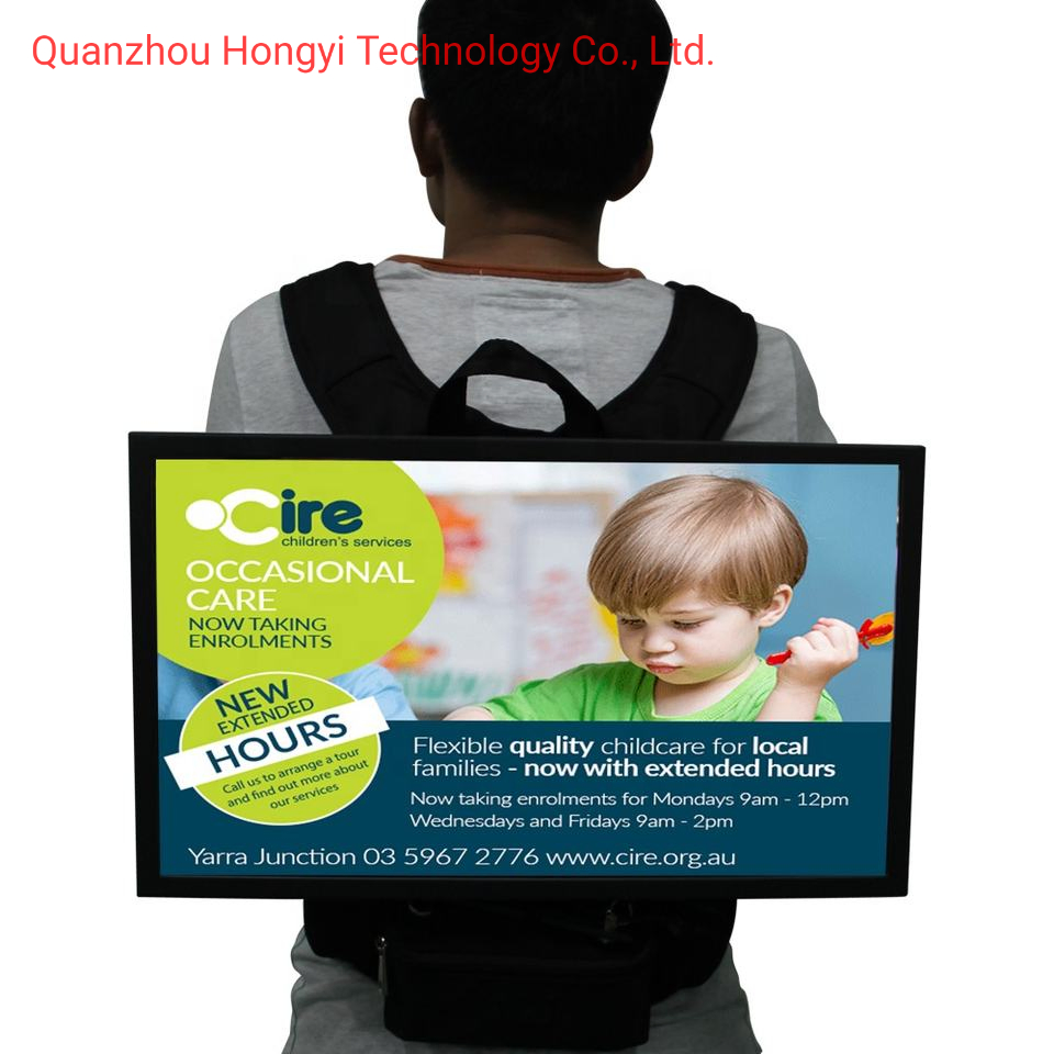 Outdoor LCD Advertising Touch Screen Digital Advertising Display Board Portable Digital Signage Backpack Video Player Machine