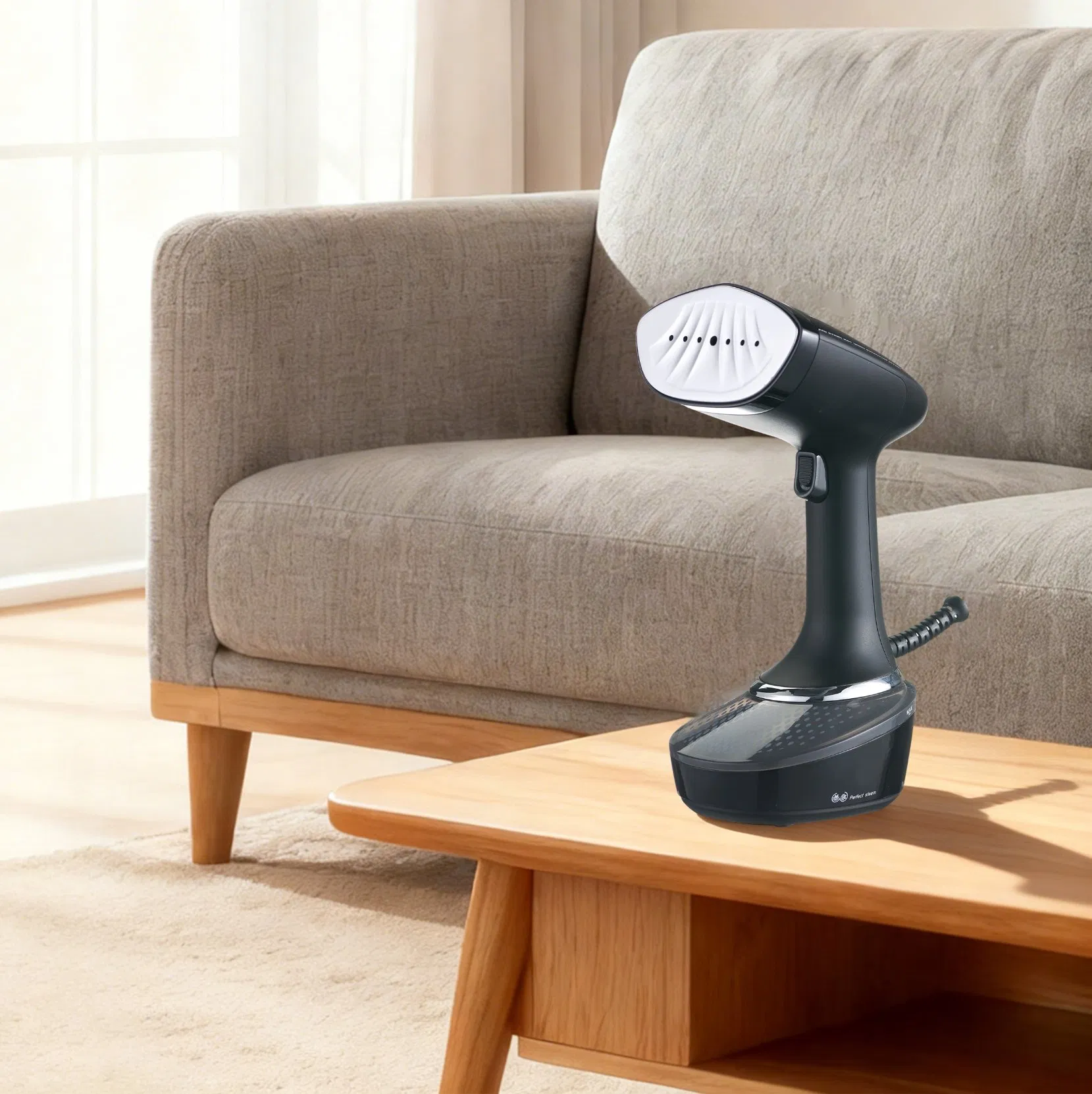 Longbank Electric Handheld Steamer 1500W Cloth Steamer Fast Wrinkle Portable Garment Steamer