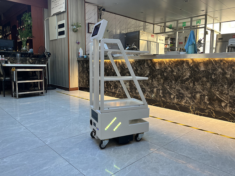 Ai Food Delivery Robot with 3D Full-Directional Obstacle Avoidance - 50kg Load Capacity Autonomous Serving Robot for Restaurant Hotel Catering