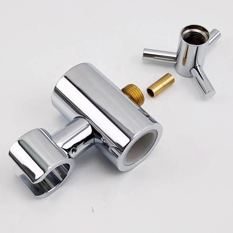 Adjustable Chrome Shower Head with Versatile Pedestal Mount